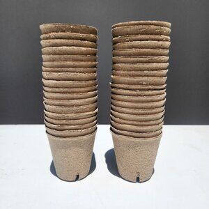 37 Cups Biodegradable Peat Pots Round Nursery Seedling Seed Starting Paper Pots